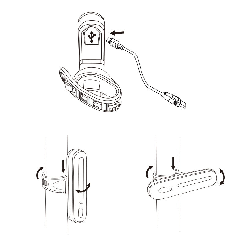 Zadnja luč USB kapsula xl