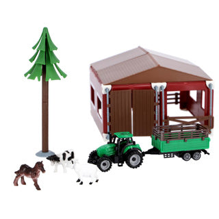 Fazenda Agrotoys com trator e animais escala 1:50