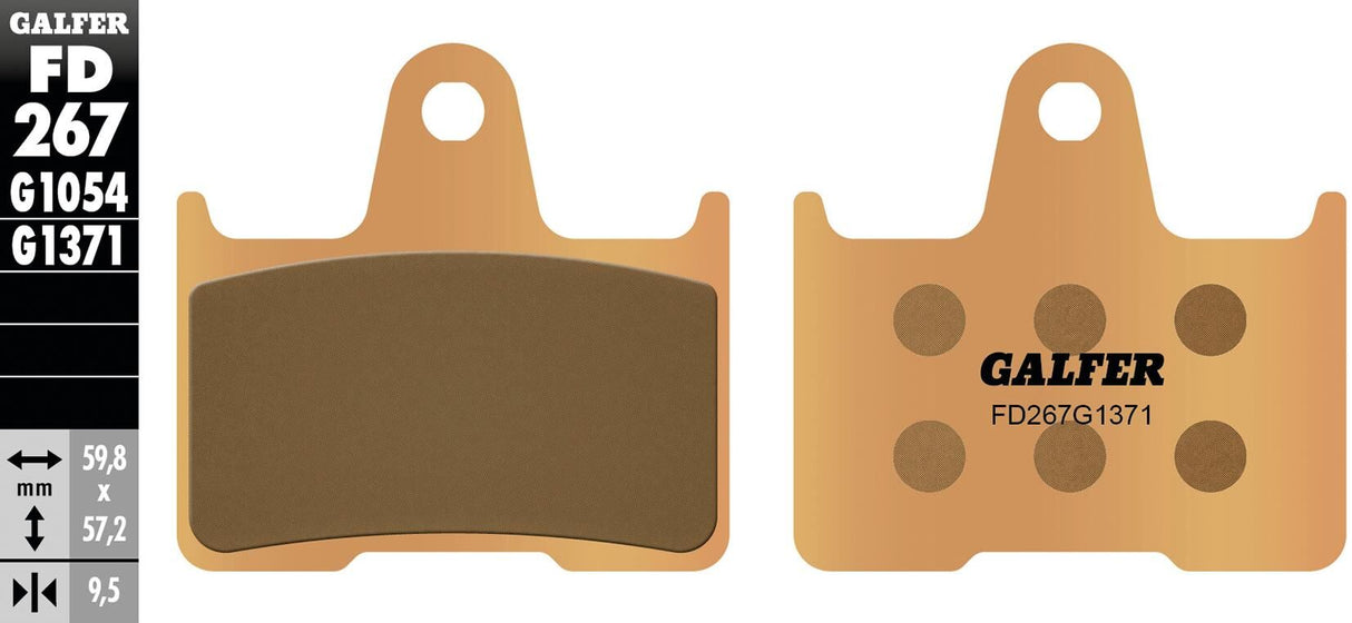Galfer bremseklodser fd267 bremseklods fd267 g1371 sint. metalgade