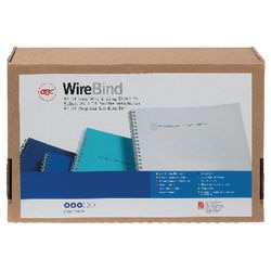 Wirebind binding spines 34 GBC metal 8mm silver capacity 60 sheets