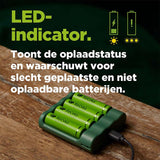 GP USB polnilnik akumulatorja + 4 x aa baterije 2100Mah nimh
