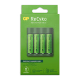 GP USB polnilnik akumulatorja + 4 x aa baterije 2100Mah nimh