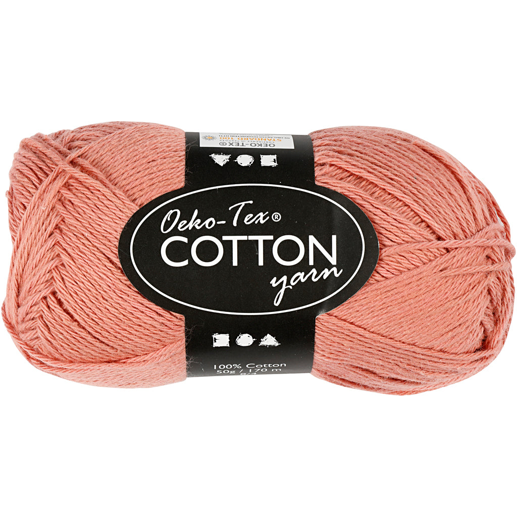 Cotton yarn Antique pink 50gr, 170m