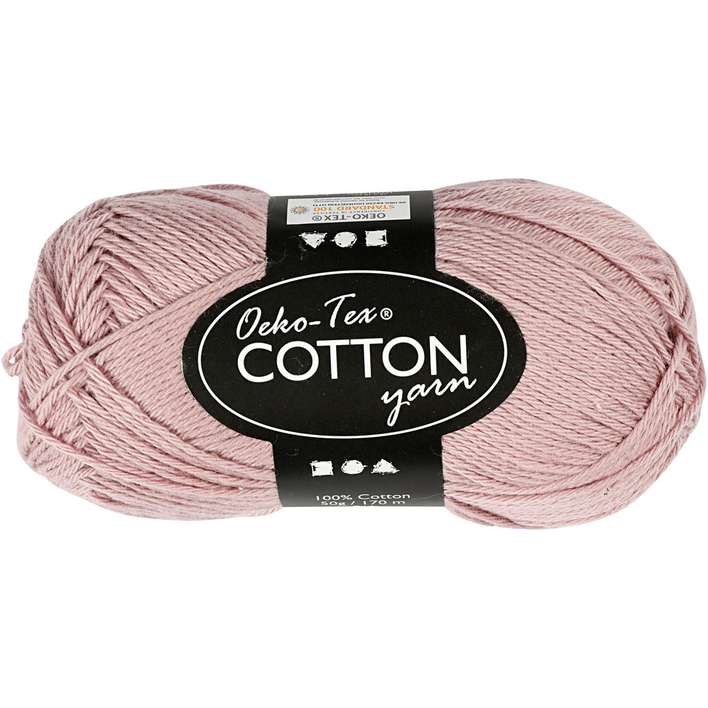 Cotton yarn, lavender, 50gr, 170m