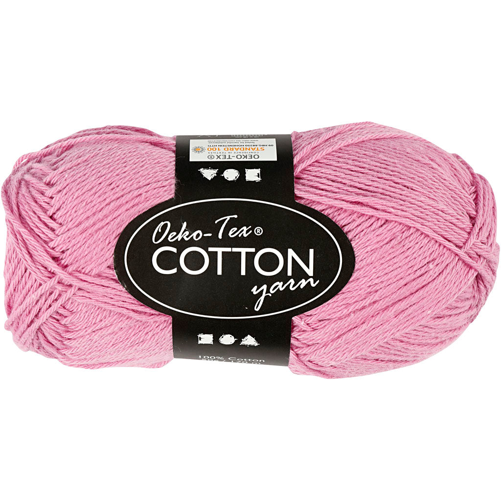 Cotton yarn, light red, 50gr, 170m