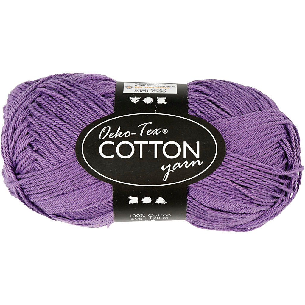 Cotton yarn, Purple, 50g, 170m