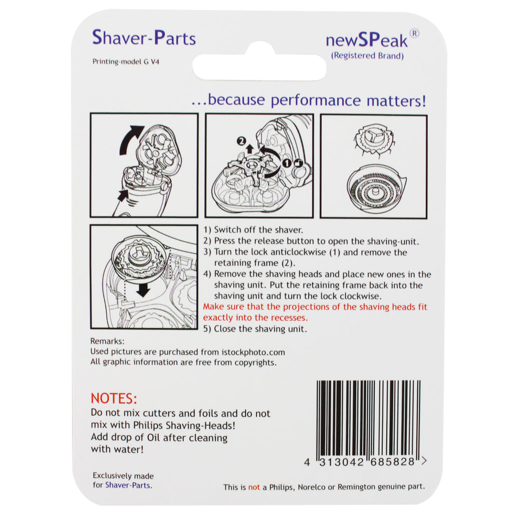 Shaver-Parts Scheerhoofd Alt HQ9 HQ177
