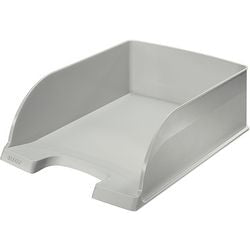 Leitz brievenbak plus jumbo grijs a4 polystyreen