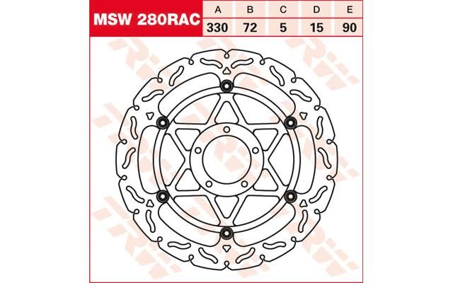 Trw -lucas remschijf msw280rac