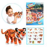 Toi-toys 3D-Puzzle Tiger Junior 31,5 cm Schaumstoff orange 121-teilig