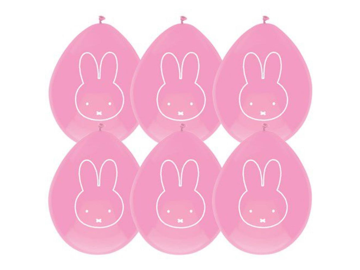 Balóny Miffy Pink, 6st.