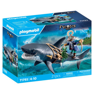 Playmobil 71793 giant shark with pirate