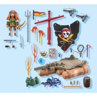 Playmobil 71794 pirate raft with treasure