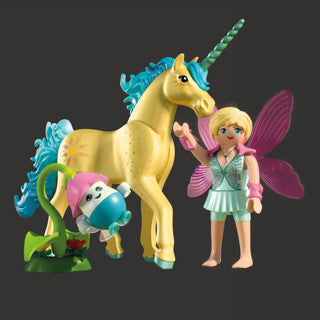 Playmobil 71842 Collectible Unicorn Sunshine Blossom with Fairy