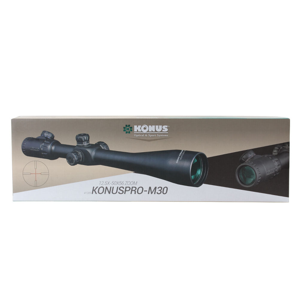 Konus Rifle Scope Konuspro-M30 12.5-50x56 com cruzamento iluminado