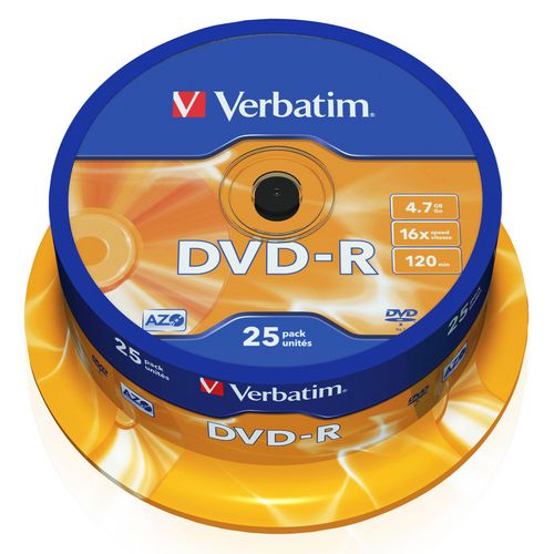 DVD-R spindle 4.7GB Verbatim 16x 25 pieces