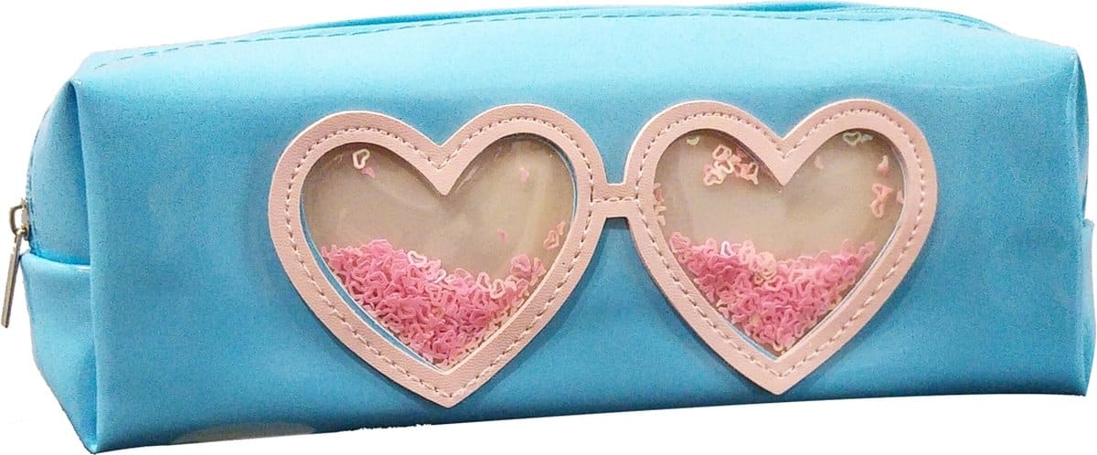 Jim Jam pencil case, heart-shaped pencil case, 1 compartment with 1 zipper