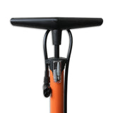 bicycle pump with pressure gauge 6 bar orange