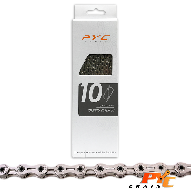 Premium lightweight bicycle chain 10 Speed - Shimano Campagnolo Sram - Chrome Harden Tech - 116 links