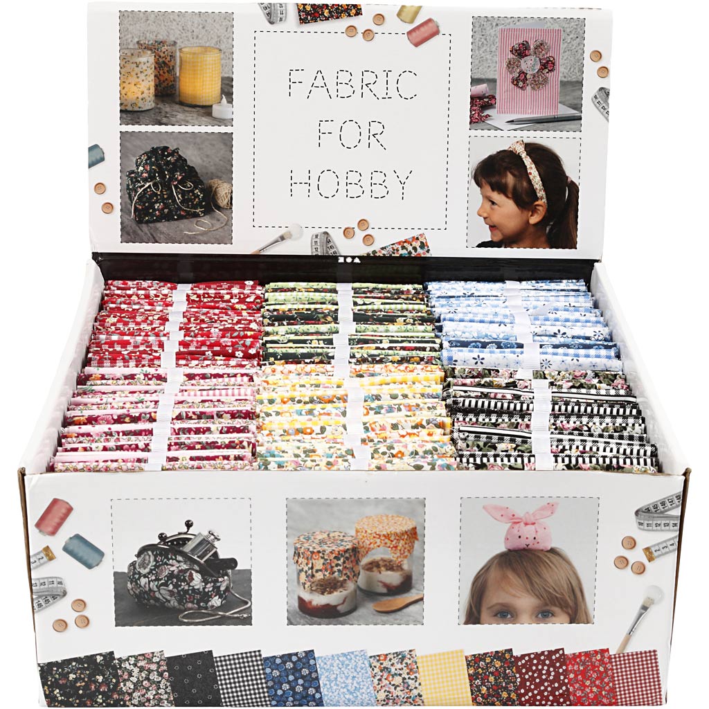 Creativ company patchwork fabric, size 45x55 cm, 100 g, various colors, 48 ​​balls per box