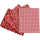 Patchwork Stoff rout 45x55cm, 4st.