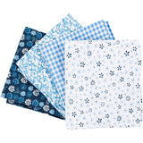 Patchwork fabric blue 45x55cm, 4st.