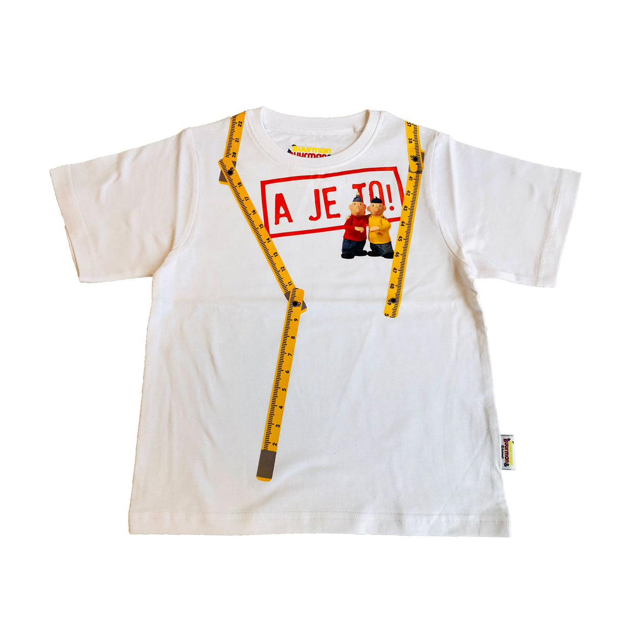 Buurman buurman t-shirt wit, maat 98-104