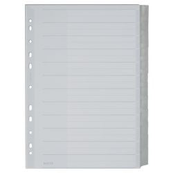 Index Dividers Leitz Grey Blank A4 Polypropylene