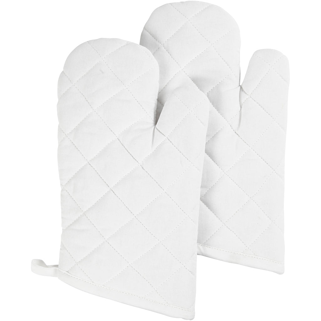 Creativ company oven glove, size 18x28 cm, 145 g, white, 2 pieces in a box