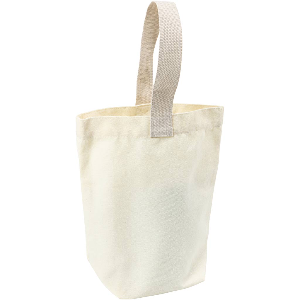 Creativ company kleine stoffen tas, h: 26 cm, d: 9,5 cm, b: 23 cm, licht naturel, 1 stuk