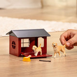 Cuccia per cani Schleich Farm World con Golden Retriever 42722