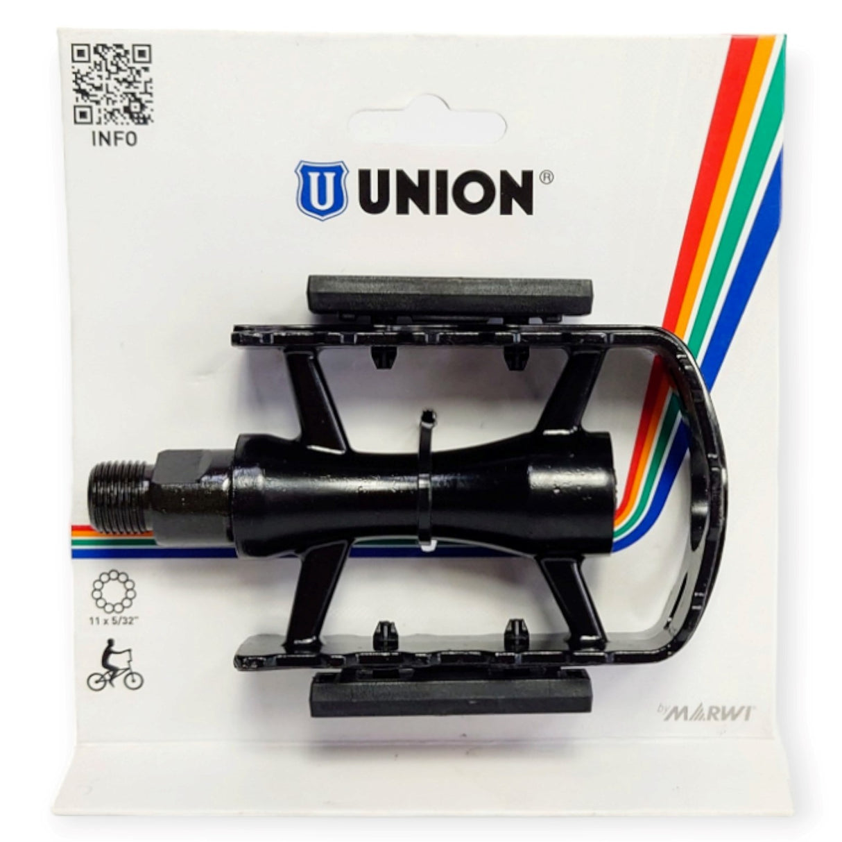 Union pedaal sp610 9 16 blister zwart zilver