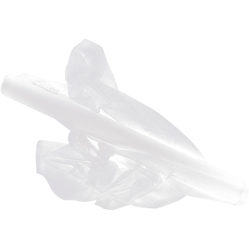 Creativ company tulle, w: 50 cm, white, 5 m 1 roll