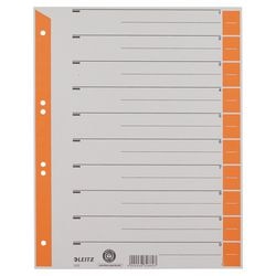 Index dividers Leitz grey kraft cardboard A4 100 pieces
