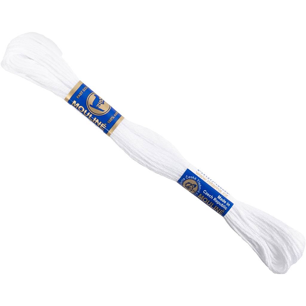 Creativ Company Embroidery Garen White, 8m