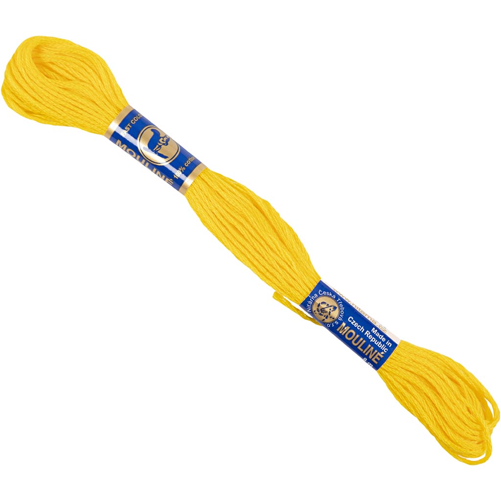Creativ Company Emboidery Yarn Yellow, 8m