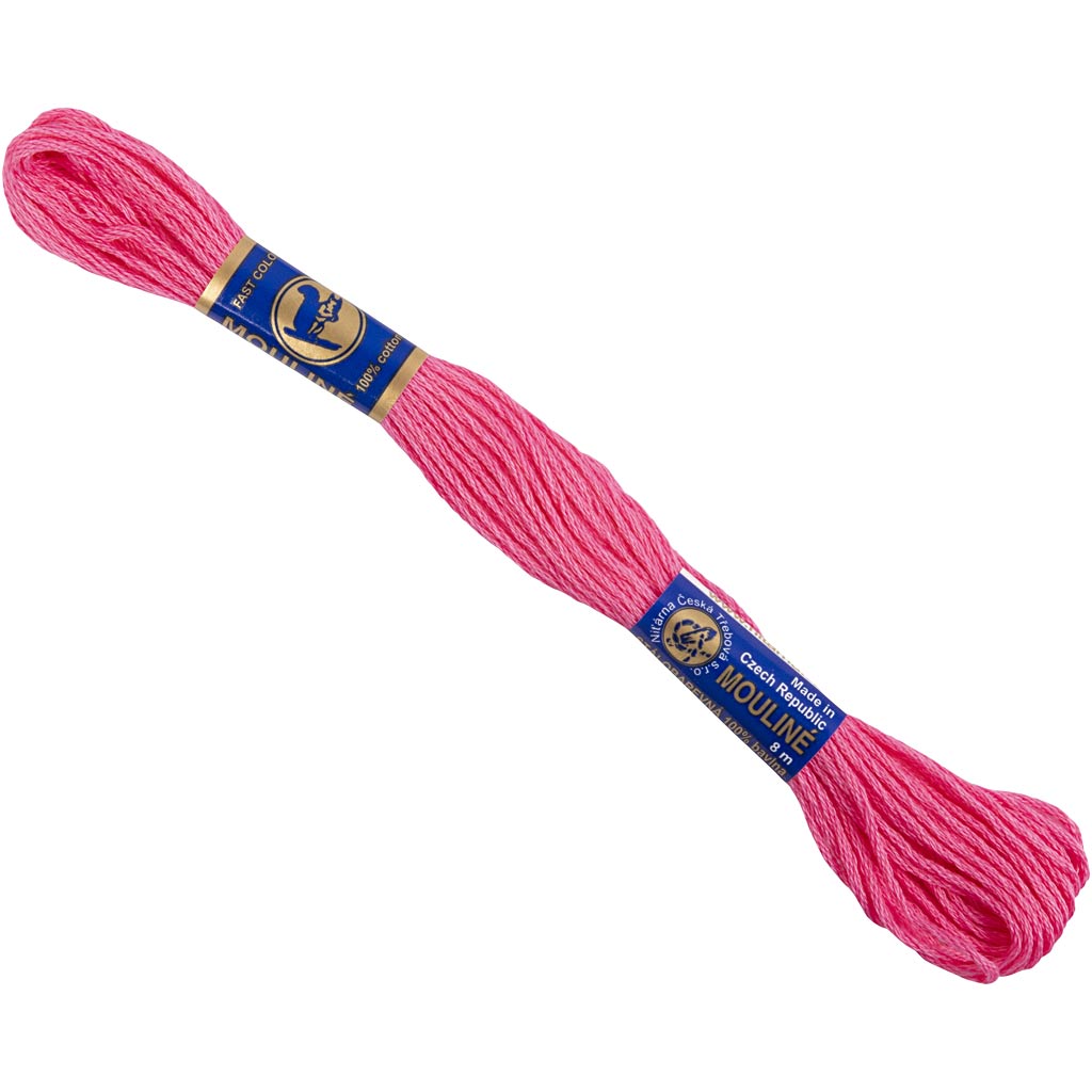 Embroidery thread, pink, 12x8 m 1 box