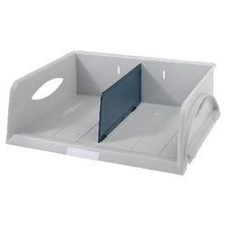 Leitz letter tray sorty standard 5230 grey upright +1 divider