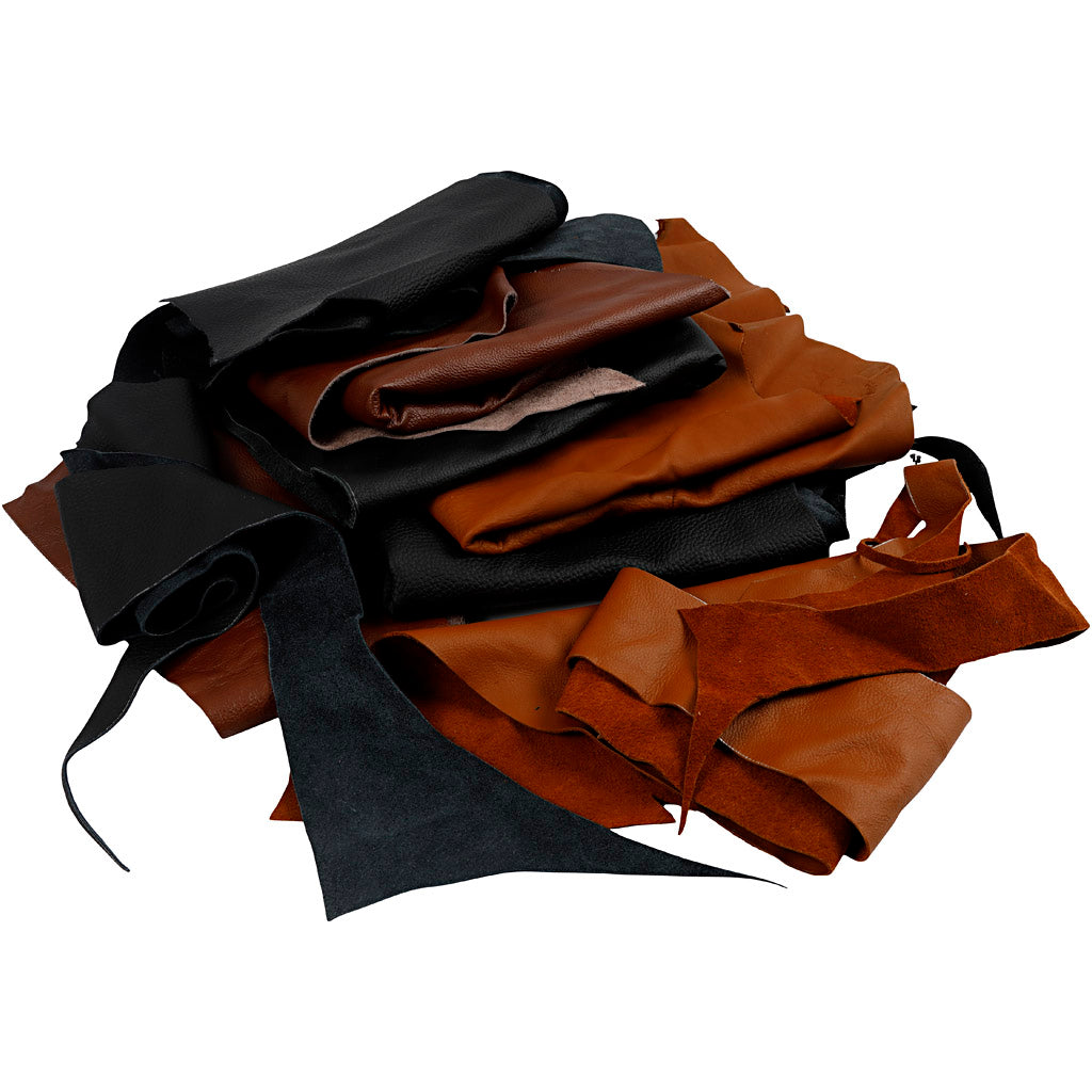 Creativ company genuine leather, thickness 1.0-1.2 mm, colors may vary, content may vary, various colors, 2 kg 1 box