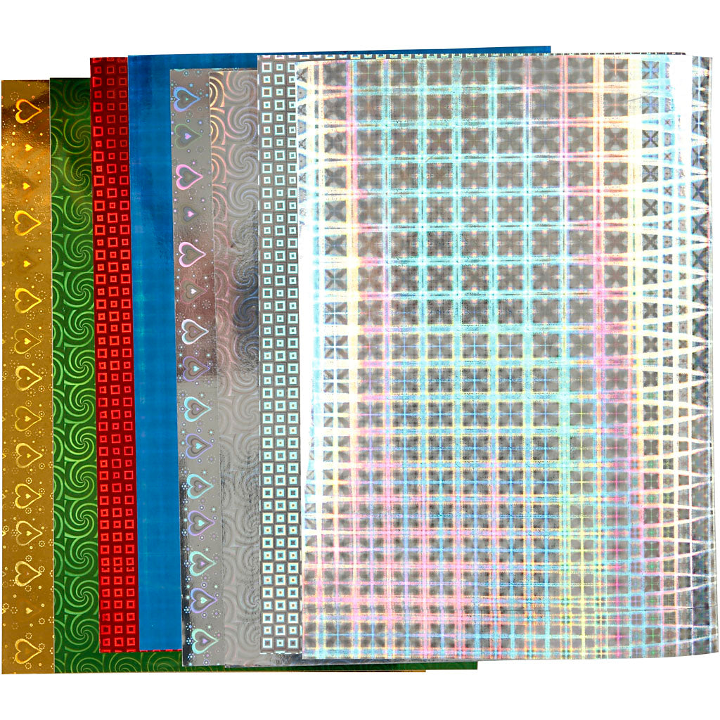 Creativ company holographic paper, A4, sheet 210x297 mm, 120 gr, 8 div sheets 1 box