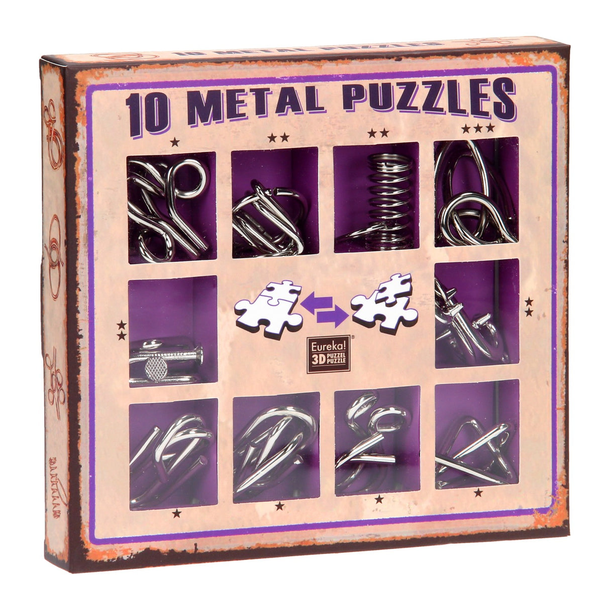Gehirnpuzzle Set lila, 10st.