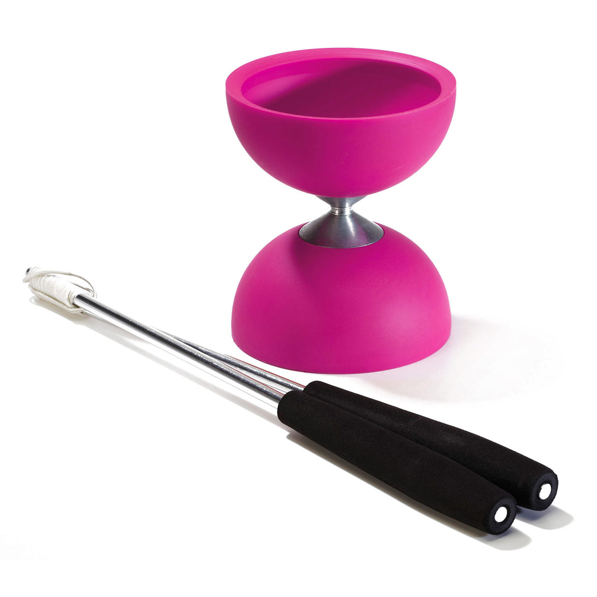 Eureka in gomma diabolo con bastoncini in alluminio - rosa