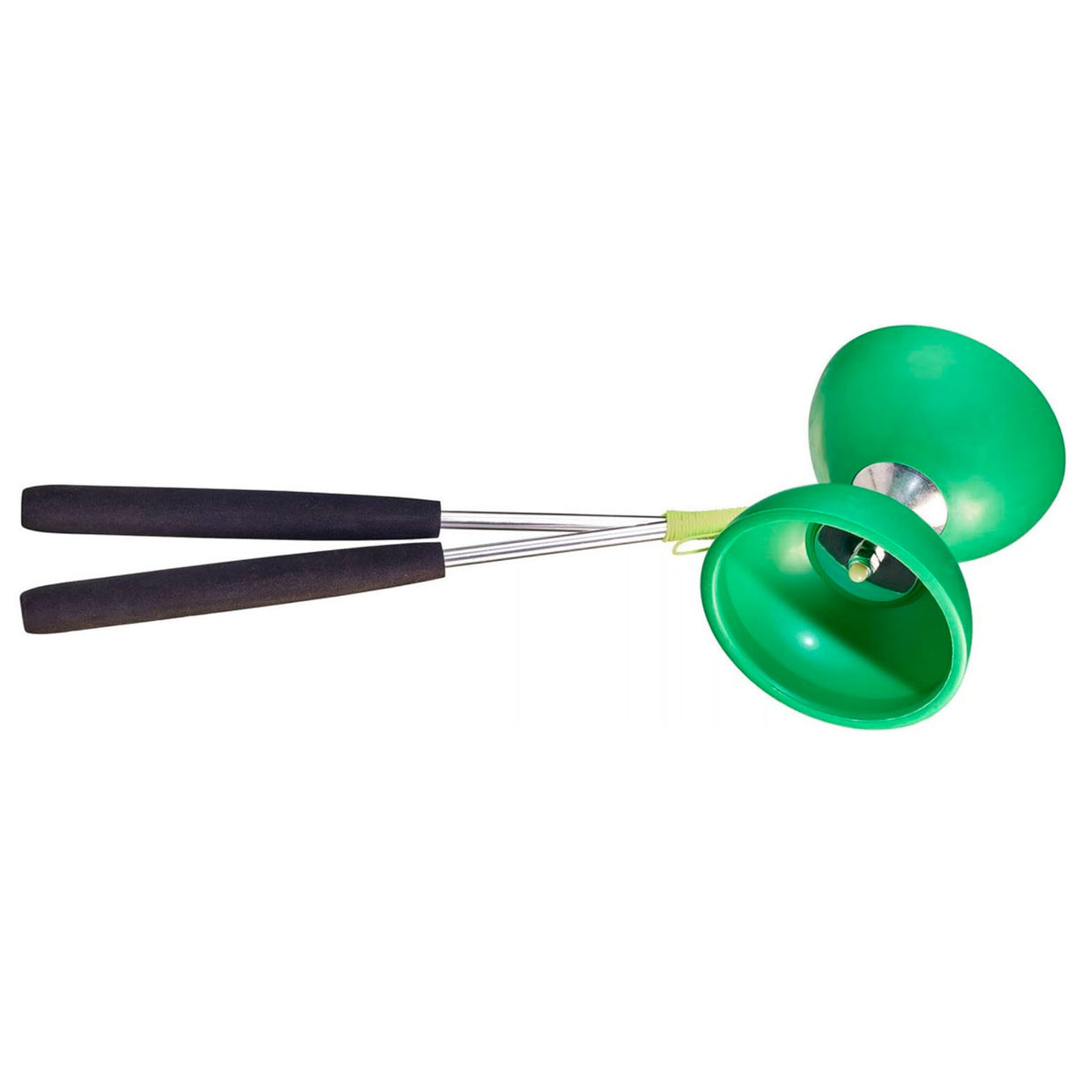 Diabolo en caoutchouc eureka avec bâtons - vert foncé
