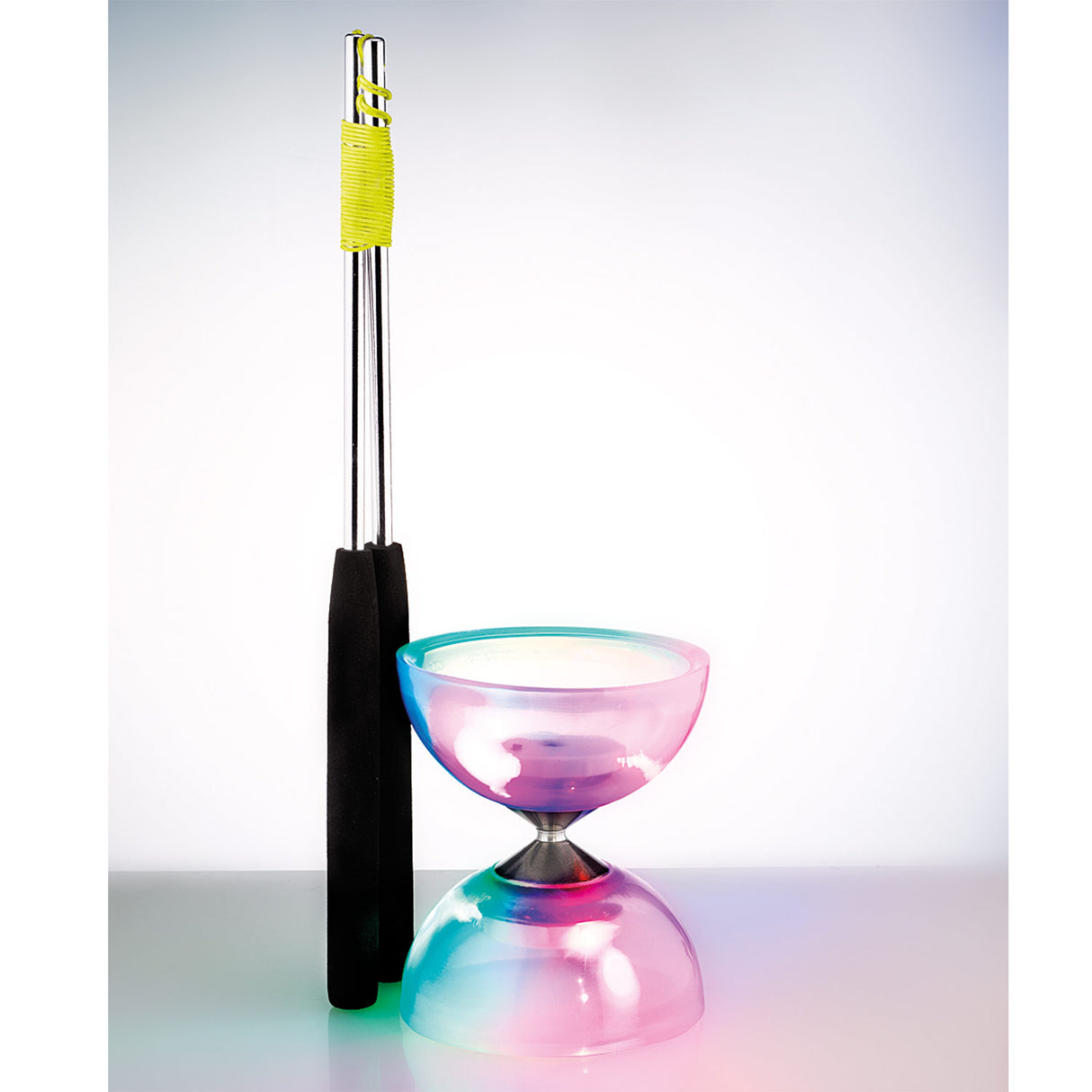 Eureka diabolo com iluminação LED e palitos de alumínio