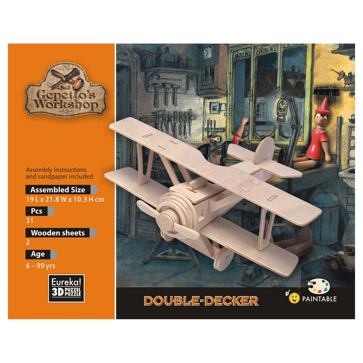Kit di legno di Gepetto's Workshop 3D - Double -Decker