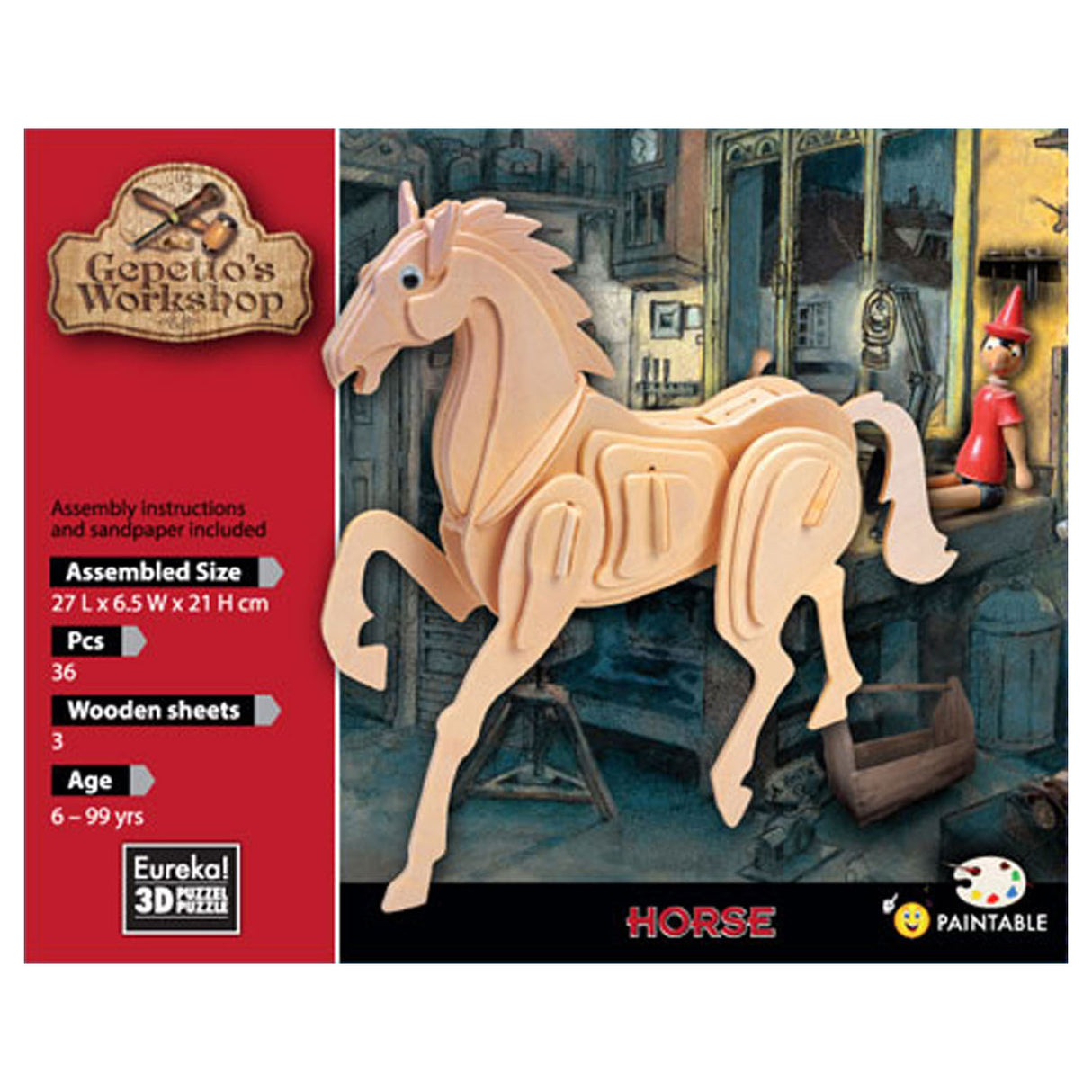 Kit di legno di Gepetto's Workshop 3D - Cavallo