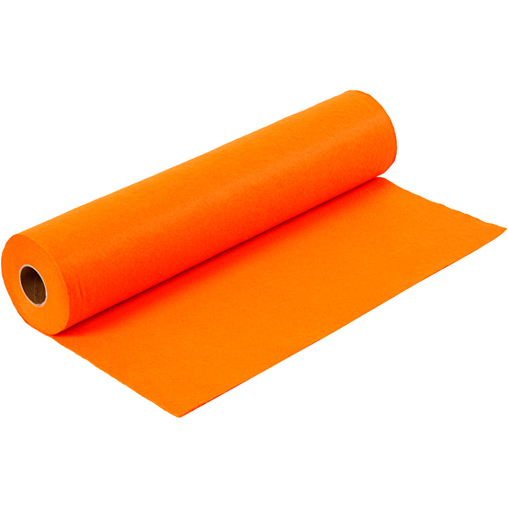 Creativ company hobby felt, w: 45 cm, thickness 1.5-2 mm, 180-200 gr, orange, 5 m 1 roll