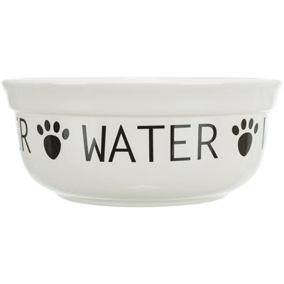 Trixie dog water bowl ceramic white black