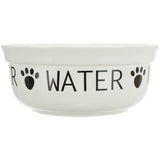 Trixie dog water bowl ceramic white black