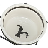 Trixie dog water bowl ceramic white black